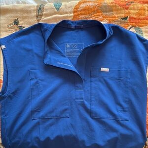 Figs Winning Blue Scrub Top